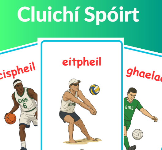 Cluichí Spóirt – Irish Sports Posters Pack (As Gaeilge)